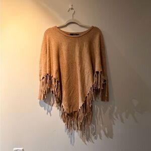 Fringed Tan Sweater